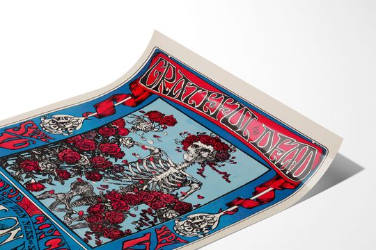 Grateful Dead 1966 "Skeleton & Roses" Concert Poster