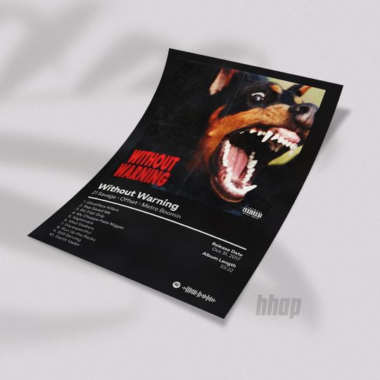21 Savage & Offset, Metro Boomin - Without Warning Album Cover Poster