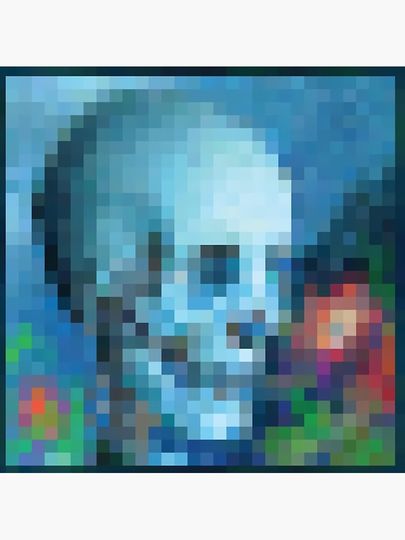 Minecraft Painting Moonlight Installation Premium Matte Vertical Poster