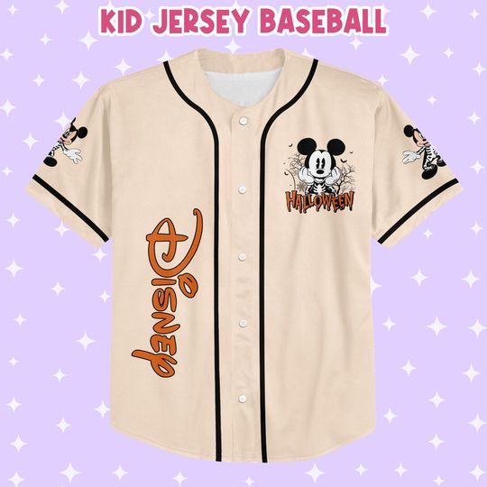Personalized Halloween Disney Mickey Skeleton, Custom Disney Jersey