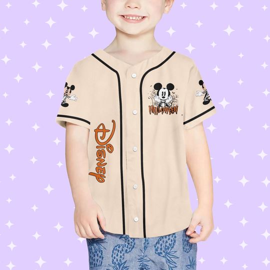 Personalized Halloween Disney Mickey Skeleton, Custom Disney Jersey