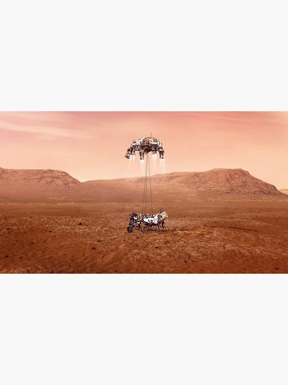 Mars Perseverance Rover Touchdown Premium Matte Vertical Poster