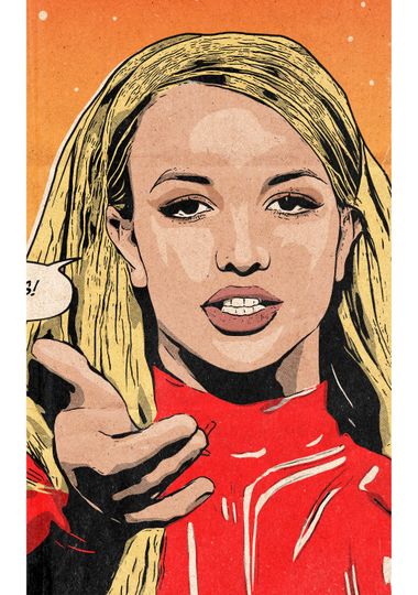 Britney Spears - Oops! I Did It Again Vintage Comic Cover poster