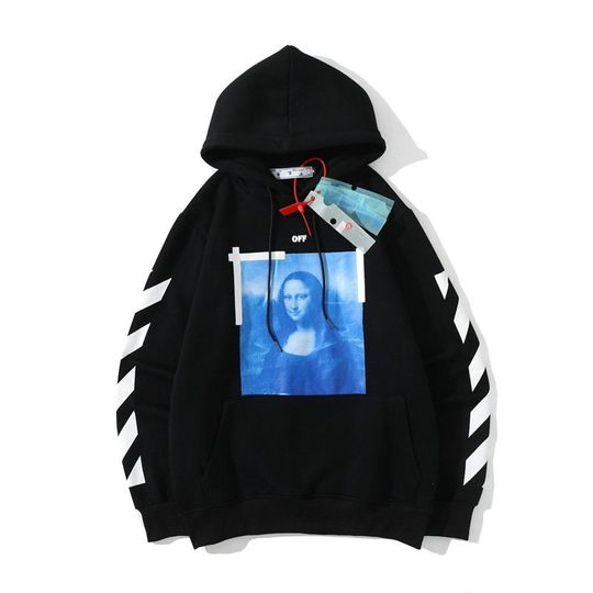 Mona Lisa Streetwear Striped Hoodie
