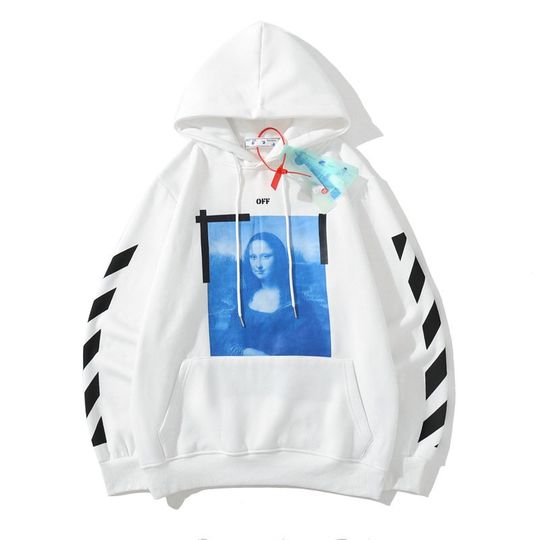 Mona Lisa Streetwear Striped Hoodie