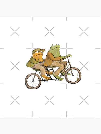 Frog and Toad go bicycling Pin Button