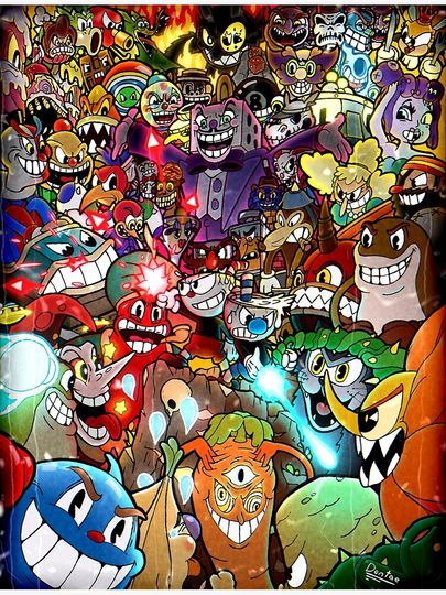 Cuphead Poster + Filter + Color Premium Matte Vertical Poster