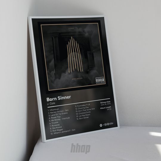 J Cole - Born Sinner - Album Poster