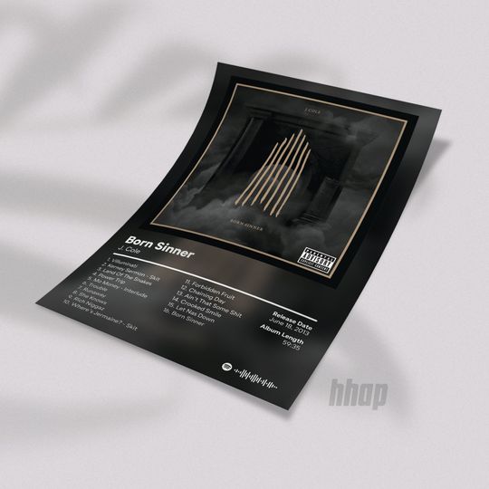 J Cole - Born Sinner - Album Poster