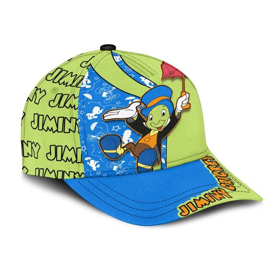 Jiminy Cricket Disney Classic Cap, Disney Unisex Cartoon Baseball Caps