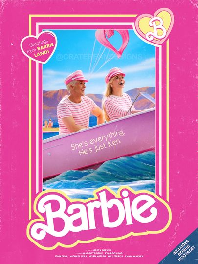 Barbie (2023) | VHS, Minimalistic Movie Poster