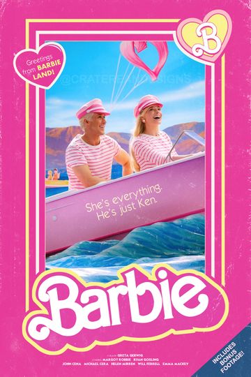 Barbie (2023) | VHS, Minimalistic Movie Poster