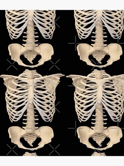 halloween Gothic Anatomy Rib Cage bones human skeleton Backpack