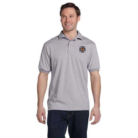 Knights Templar Embroidered Men's Polo Shirt