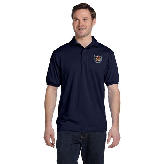 Knights Templar Embroidered Men's Polo Shirt