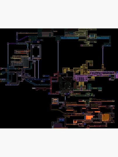 Super Metroid - Retro - Zebes Premium Matte Vertical Poster
