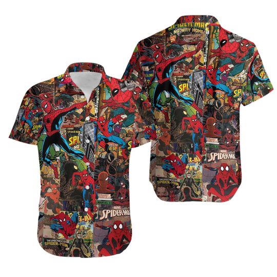 Spider Man Hawaiian Shirt | Spidey Summer Vacation Shirt