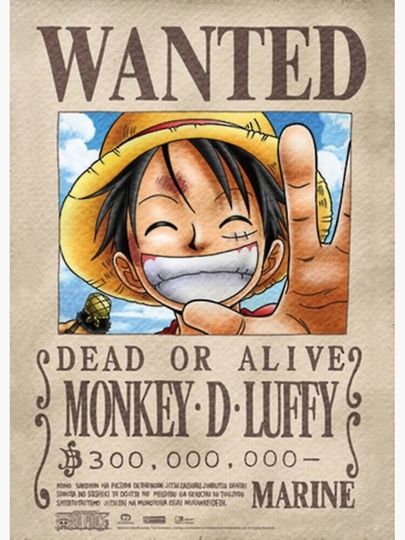 Wanted Luffy Vintage Premium Matte Vertical Poster
