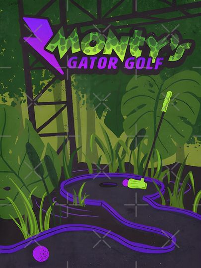 Fnaf Montys Gator Golf Premium Matte Vertical Poster