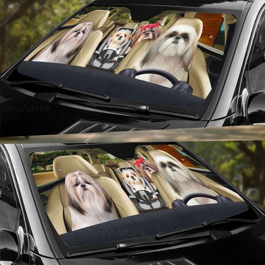 Shih Tzu Car Sun Shade, Shih Tzu Auto Sunshade