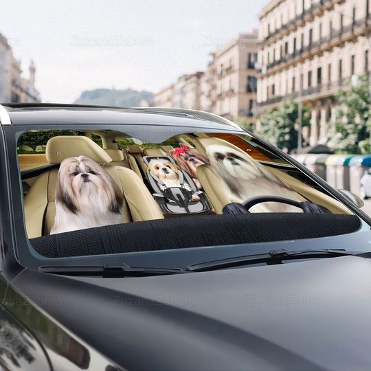 Shih Tzu Car Sun Shade, Shih Tzu Auto Sunshade
