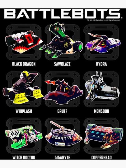 BattleBots Group Robot Photo Box Up Premium Matte Vertical Poster