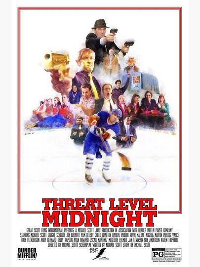 Threat Level Midnight Vintage Poster Premium Matte Vertical Poster