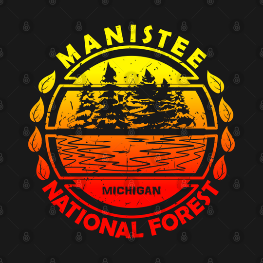 Manistee National Forest, Michigan State, Nature Landscape - Manistee National Forest - T-Shirt