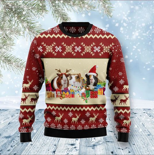 Guinea pig Ugly Knitted Christmas Sweater