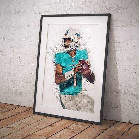 Tua Tagovailoa Poster, Miami Dolphins
