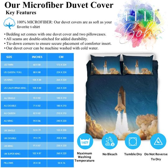 Nasa Space Launch bedding Set, Duvet Cover