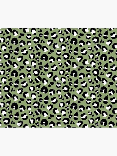 Leopard Print - Olive Green Shower Curtain
