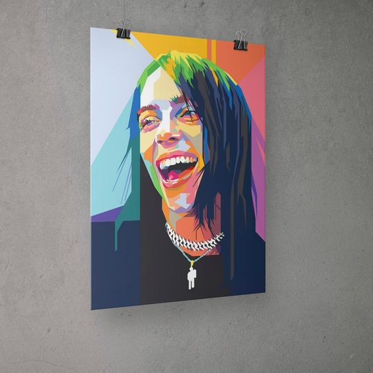 Billie Eilish Poster,Billie Eilish Pop Art Poster