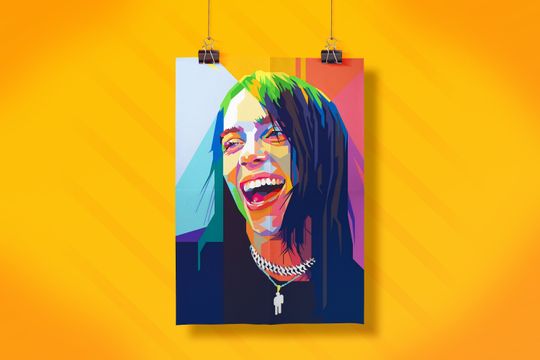 Billie Eilish Poster,Billie Eilish Pop Art Poster