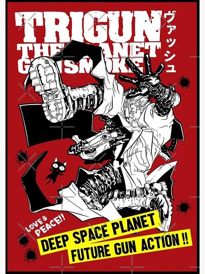 Trigun Gunsmoke Premium Matte Vertical Poster