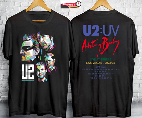 U2:UV Achtung Baby Live At Sphere Tour 2024 T-Shirt