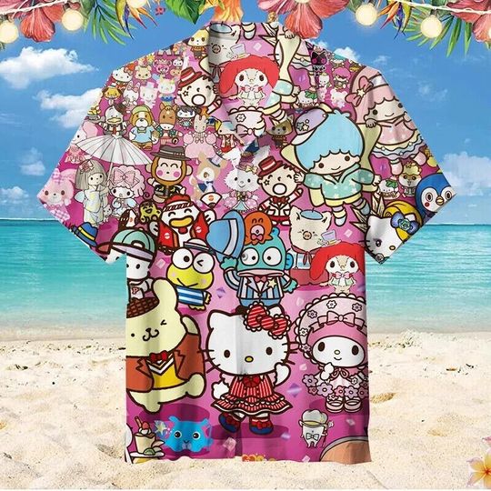 Hello Kitty Hawaiian Shirt