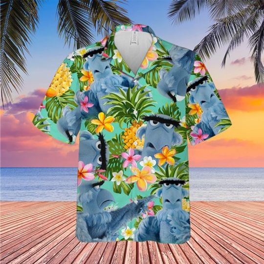 The Muppet Mayhem Sam Eagle Pineapple Tropical Hawaiian Shirt