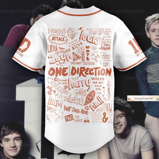 1D One Direction Jersey, One Direction Jersey Shirt