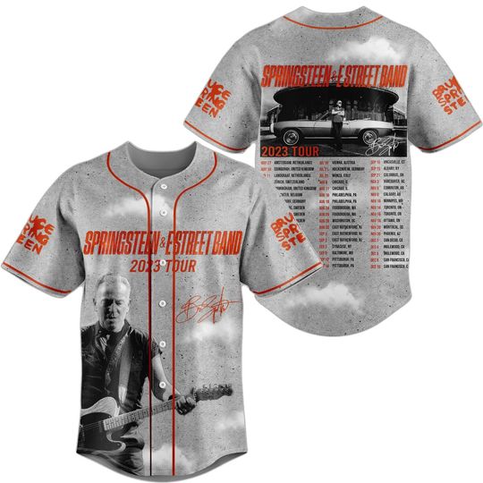 Bruce Springsteen E Street Band Tour 2023 Baseball Jersey