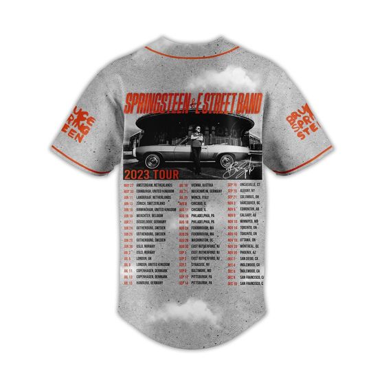 Bruce Springsteen E Street Band Tour 2023 Baseball Jersey