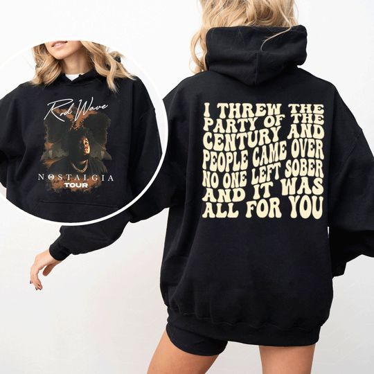 Retro Rod Wave Lyrics 2 side Hoodie