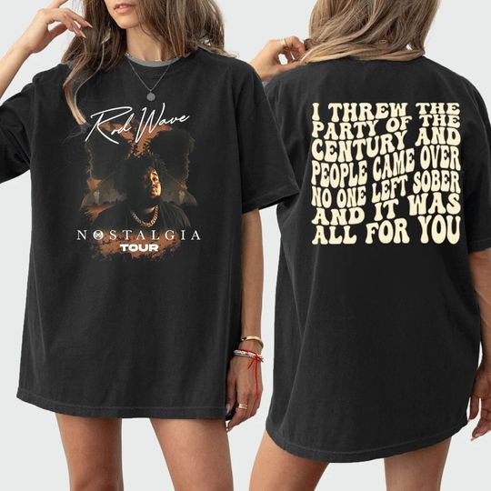 Retro Rod Wave Lyrics 2 side Hoodie