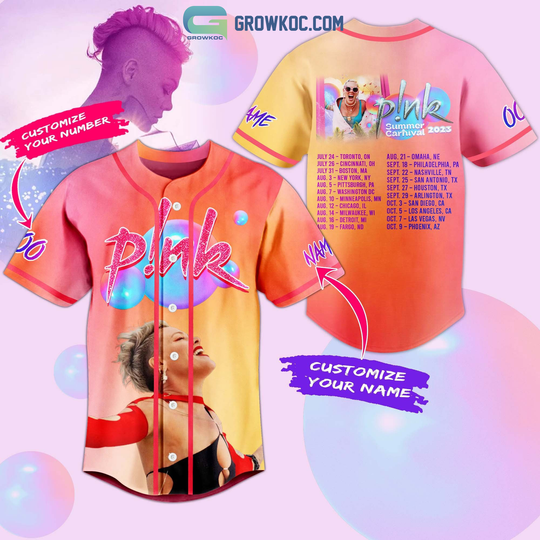 Pink Tour Summer Baseball Jersey