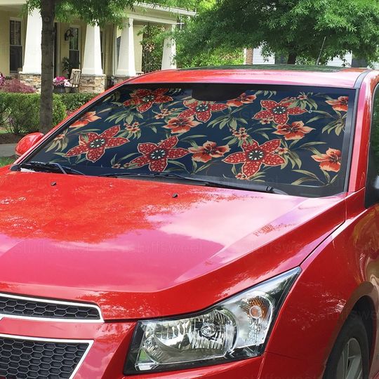 Stranger Car Sunshade, Stranger Car Windshield, Horror Car Windshield Cover