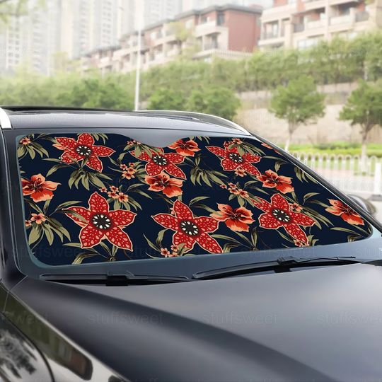 Stranger Car Sunshade, Stranger Car Windshield, Horror Car Windshield Cover