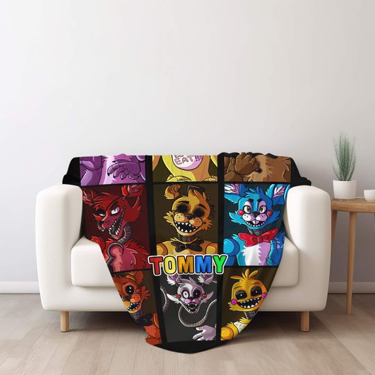Customized Five Nights at Freddy's Fleece Blanket, FNAF Fleece Blanket