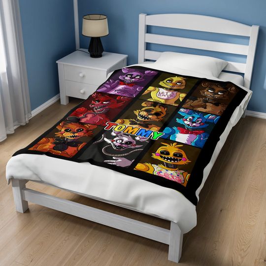 Customized Five Nights at Freddy's Fleece Blanket, FNAF Fleece Blanket