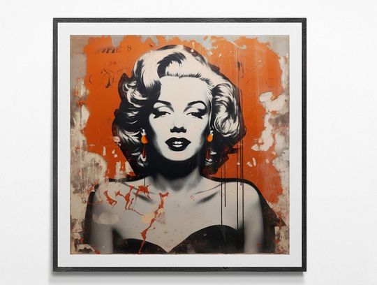 Marilyn Monroe Pop Art Poster, Fashion Print