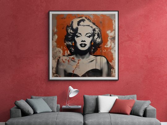 Marilyn Monroe Pop Art Poster, Fashion Print